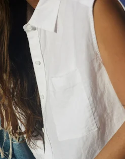 Sydney Sleeveless Linen Shirt